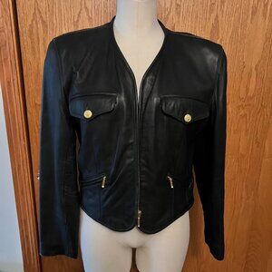 Vintage Liz Claiborne (Lizwear) Genuine Leather Jacket - Size M